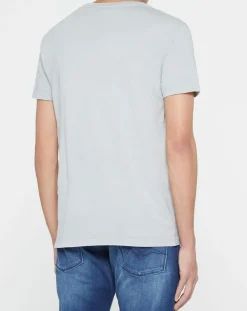 T-Shirt 100% Coton Bio pocket logo up gris clair