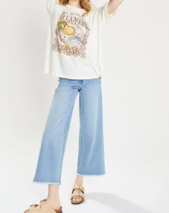 T-Shirt 100% Coton Bio Smiley blanc/multicolore