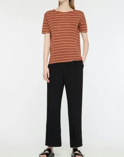 T-Shirt 100% Lin Cinthia marron