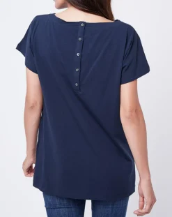 T-Shirt à motif bleu nuit