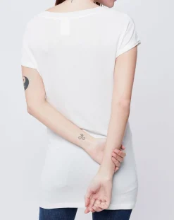 T-Shirt à sequins blanc/rouge/vert