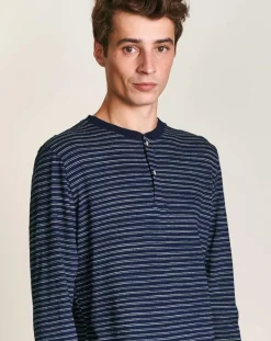 T-Shirt Anoi à rayures bleu