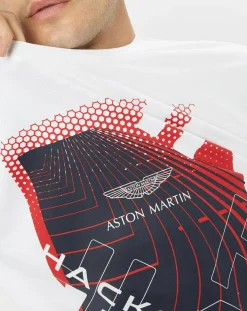 T-Shirt Aston Martin Racing imprimé blanc