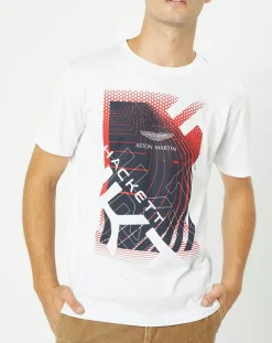 T-Shirt Aston Martin Racing imprimé blanc