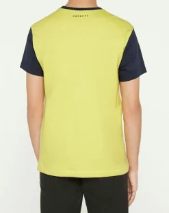 T-Shirt Aston Martin Racing colorblok blanc/bleu