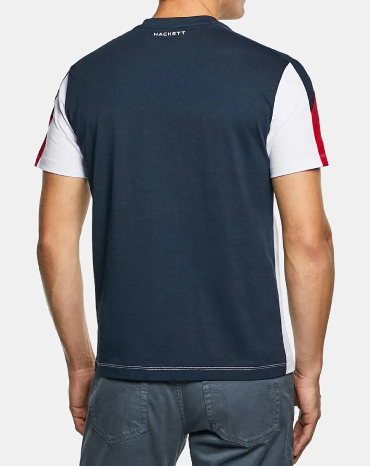 T-Shirt Bicolore Aston Martin Racing blanc/bleu