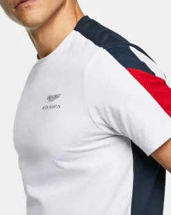 T-Shirt Bicolore Aston Martin Racing blanc/bleu