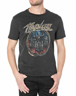 T-Shirt Biker Skull noir