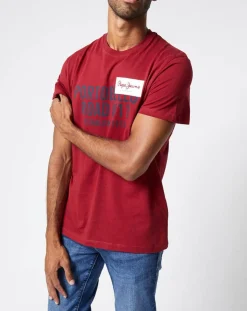 T-Shirt Broderick Logo bordeaux