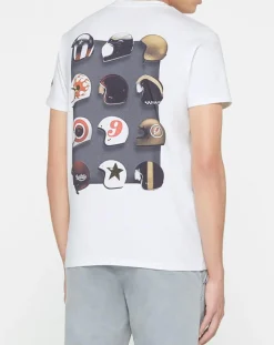 T-Shirt casque bike blanc