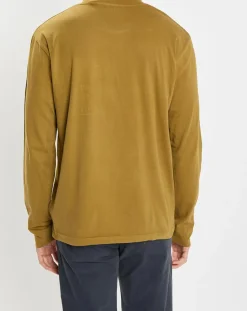 T-Shirt col rond message kaki