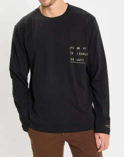 T-Shirt col rond Message noir