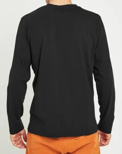 T-Shirt col tunisien noir