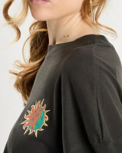 T-Shirt cropped Boyfriend noir