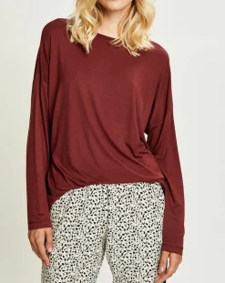 T-Shirt de pyjama acajou