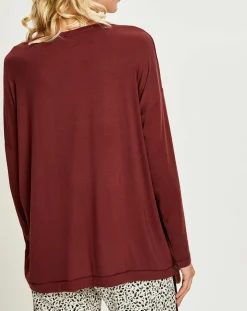 T-Shirt de pyjama acajou