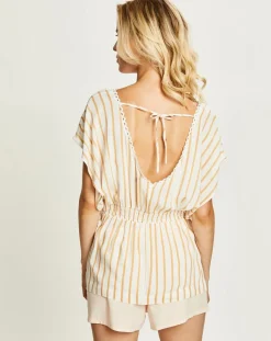 T-Shirt de pyjama Havanna rayé milk/beige