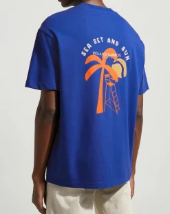 T-Shirt en Coton Bio Bloose rg mc bleu moyen