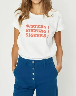 T-Shirt en Coton Bio Sisters blanc