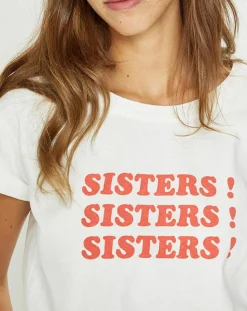 T-Shirt en Coton Bio Sisters blanc
