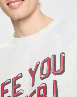 T-Shirt en Jersey See You Later blanc