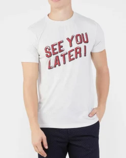 T-Shirt en Jersey See You Later blanc