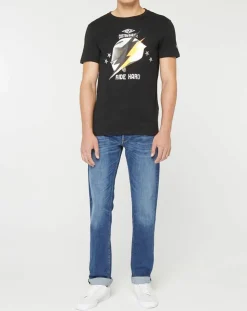 T-Shirt Flash Ride Hard noir