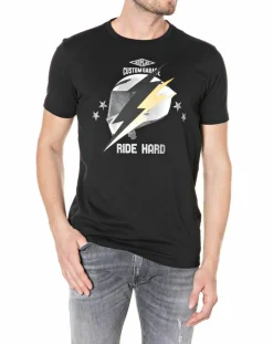 T-Shirt Flash Ride Hard noir