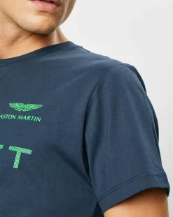 T-Shirt Fluo Aston Martin Racing bleu marine
