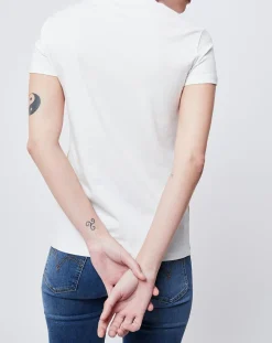 T-Shirt imprimé blanc/jaune