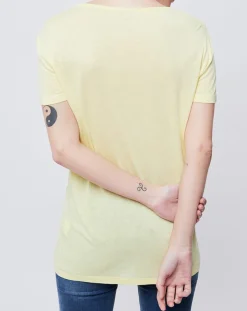 T-Shirt imprimé girafe jaune poussin