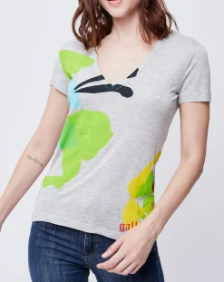 T-Shirt imprimé gris clair