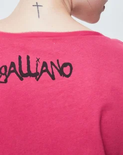 T-Shirt imprimé rose foncé