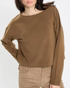 T-Shirt jersey stretch marron
