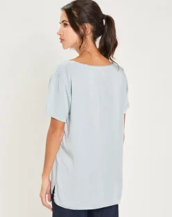 T-Shirt Lane gris bleu