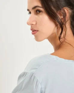 T-Shirt Lane gris bleu