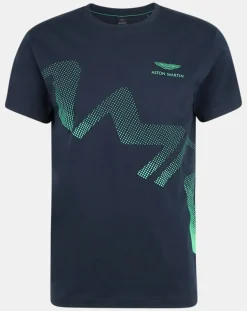 T-Shirt Logo Aston Martin Racing bleu marine
