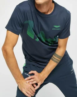 T-Shirt Logo Aston Martin Racing bleu marine
