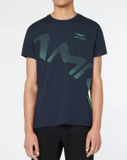T-Shirt Logo Aston Martin Racing bleu marine