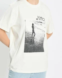 T-Shirt logo mop blanc