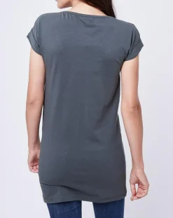 T-Shirt Long gris ardoise