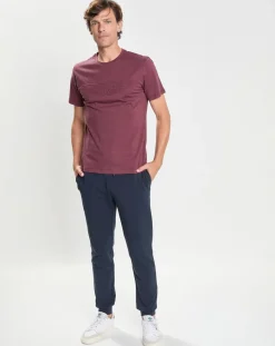 T-Shirt manches courtes Aston Martin Racing Embossé bordeaux