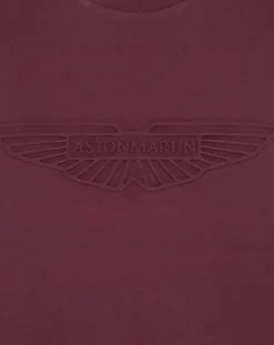 T-Shirt manches courtes Aston Martin Racing Embossé bordeaux