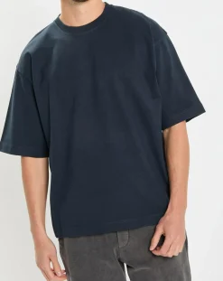 T-Shirt manches courtes Col Rd Oversize bleu marine
