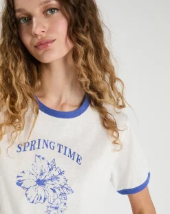 T-shirt Martha blanc/bleu