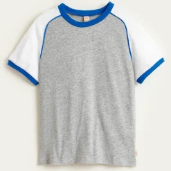T-Shirt Moby en Coton tricolore gris/blanc/bleu
