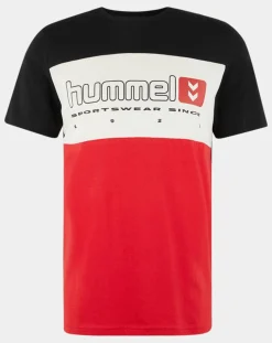 T-Shirt Musa en Coton bicolore noir/rouge