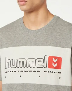 T-Shirt Musa en Coton gris/blanc