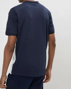 T-Shirt Panelled blanc/marine/rouge