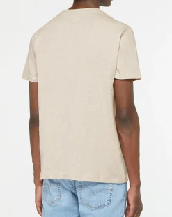 T-Shirt poche fantaisie beige chiné